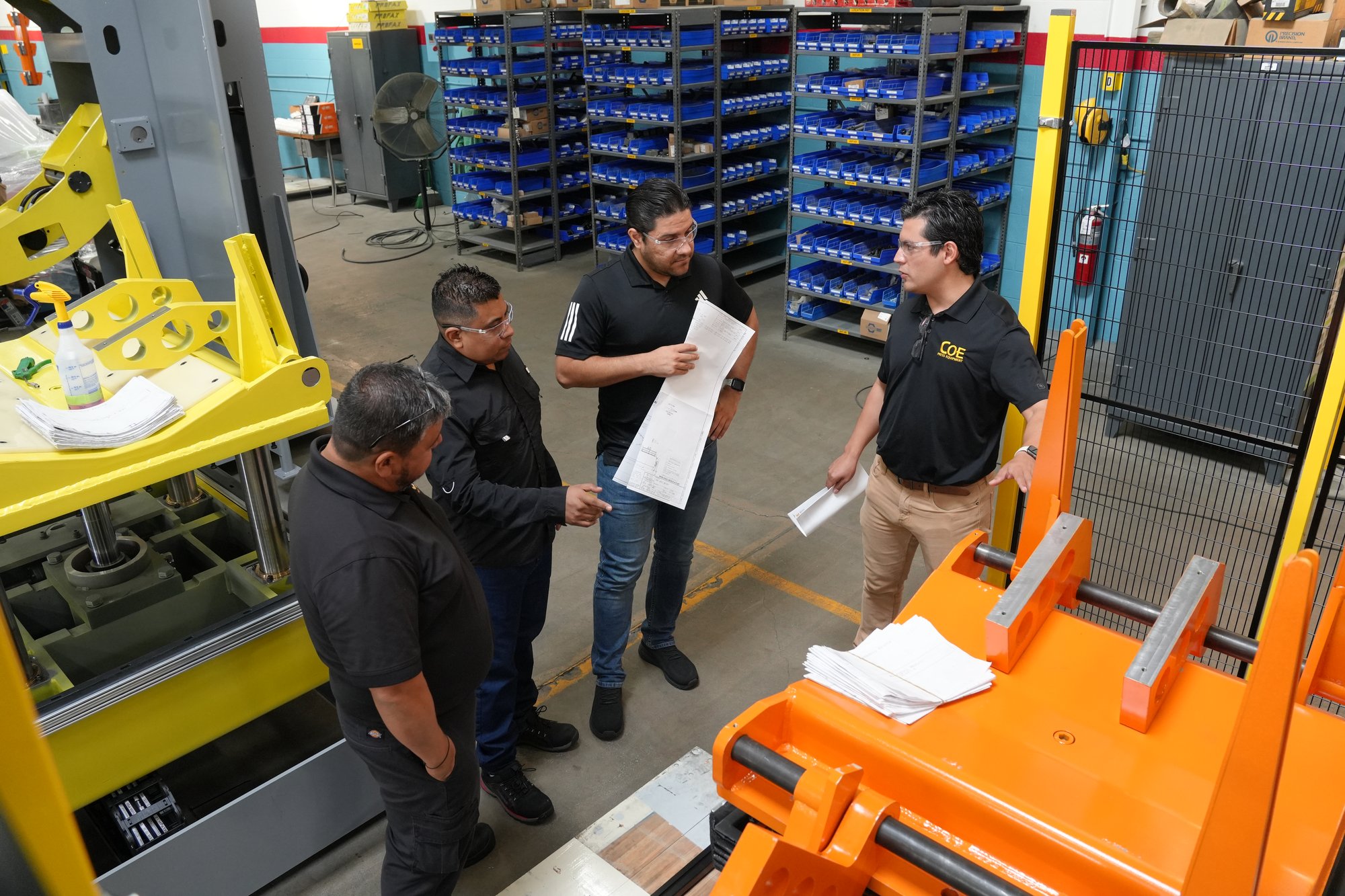 Customer touring the COE assembly shop